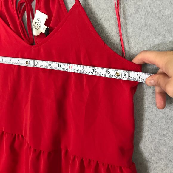 Olive Oak Top Womens Small Red Tank Blouse Ruffle Coquette‎ Romantic Feminine - Picture 5 of 9